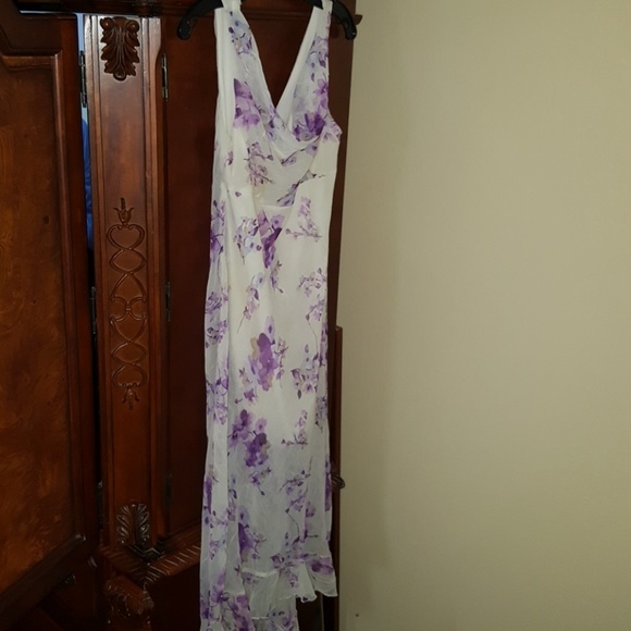 Ivory & Purple Dress - Picture 2 of 3
